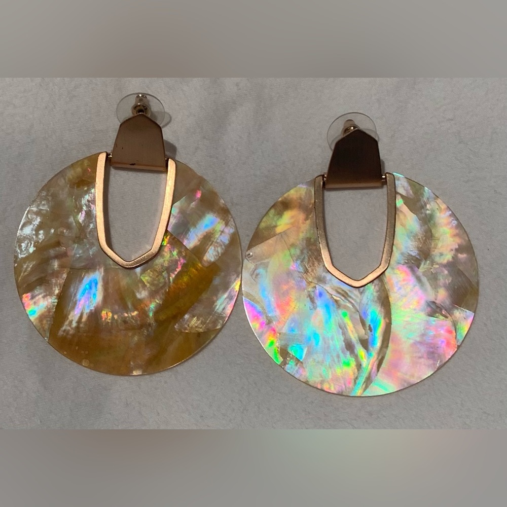 Kendra Scott brown mop Diane earrings